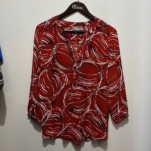 JM Collection Chiffon Design Top